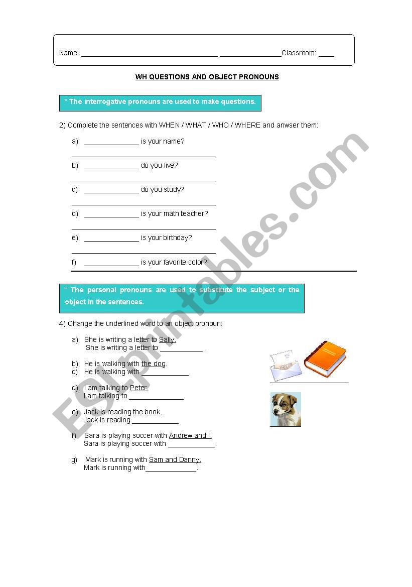 WH Questions and Personal Pronouns