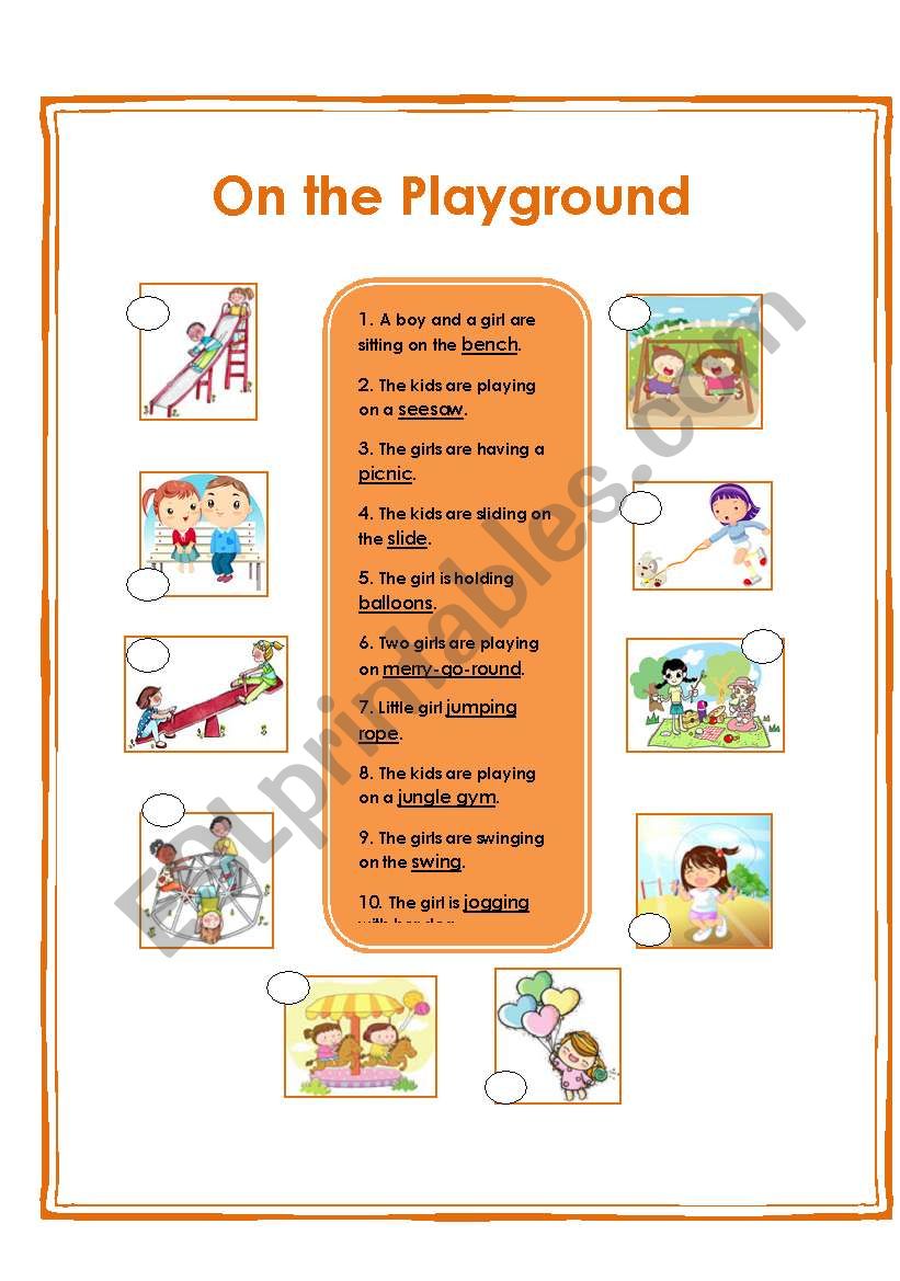 On the Playground worksheet