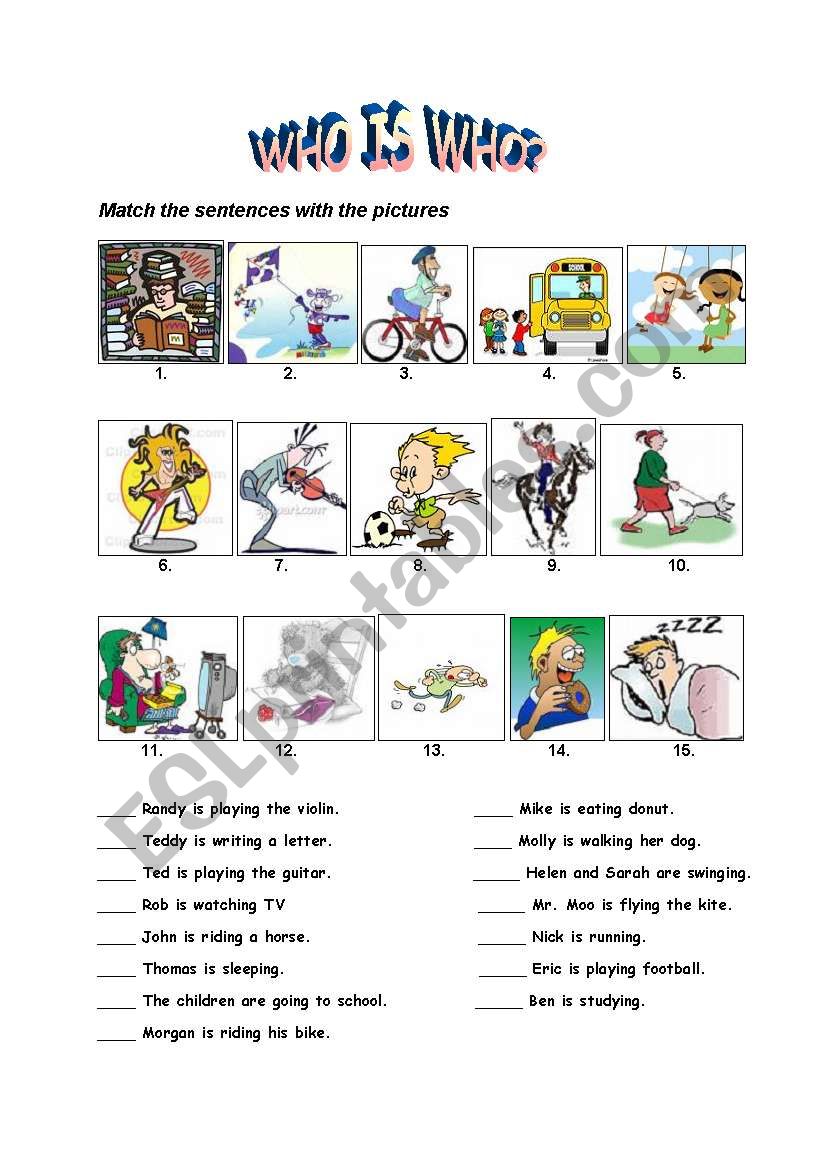 Who is Who? worksheet