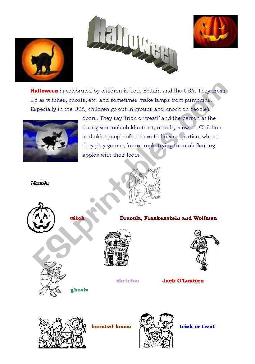 Halloween worksheet