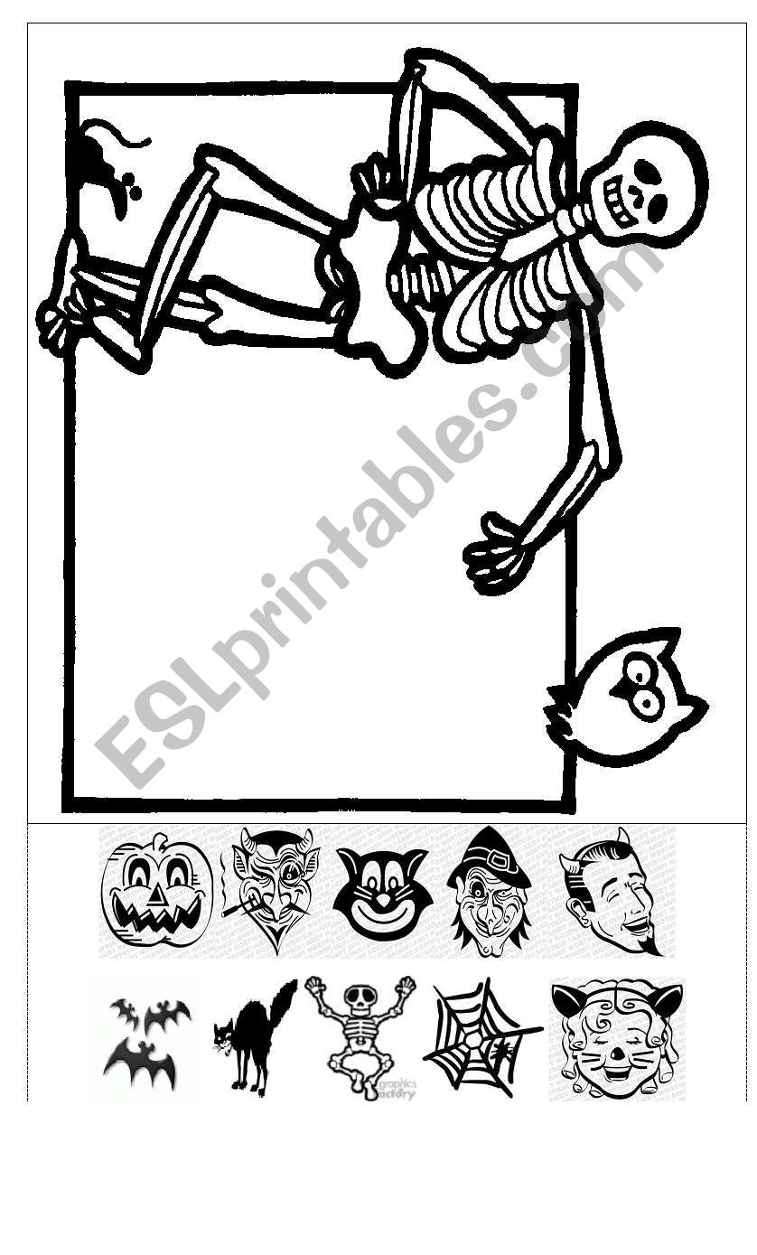 HALLOWEEN CRAFT CARD worksheet