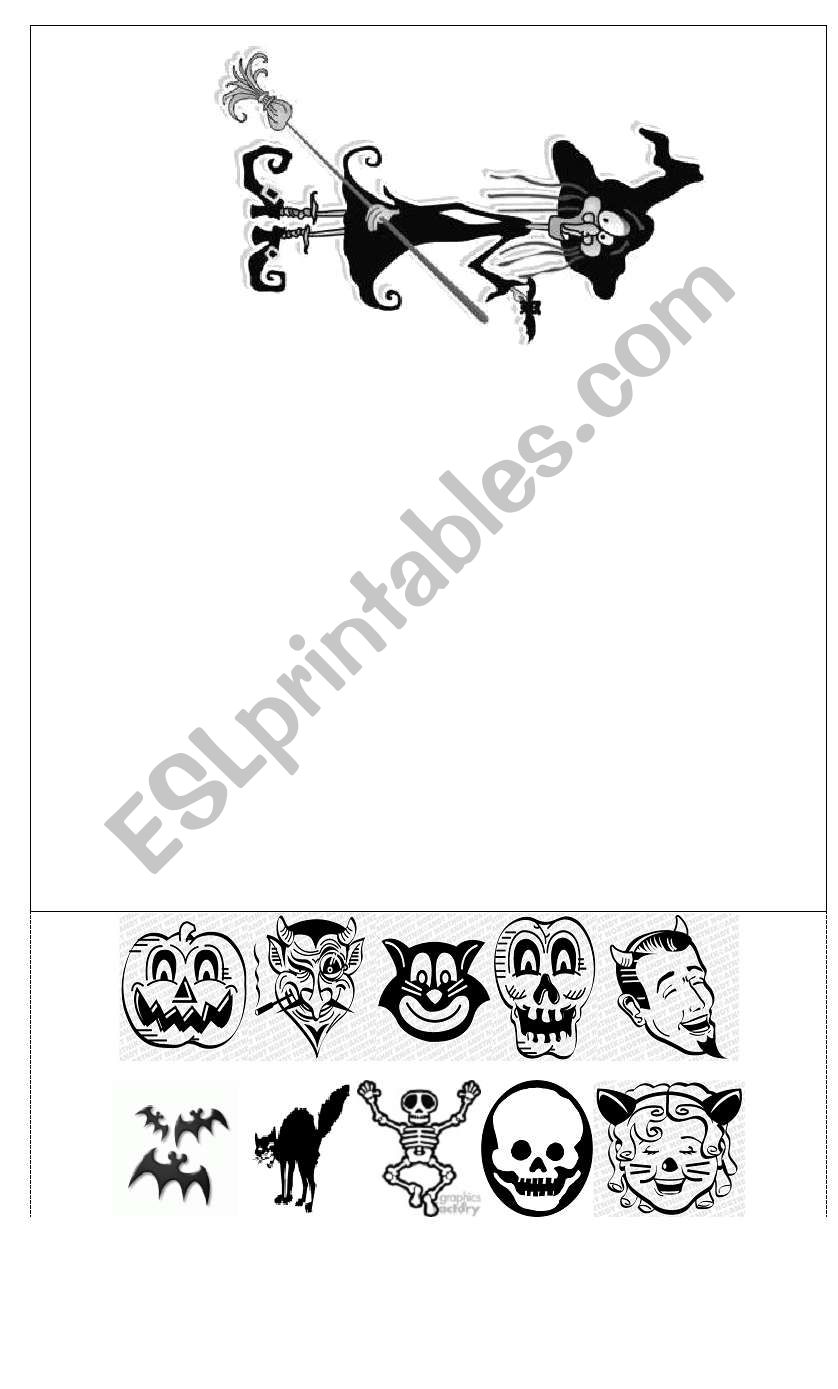 HALLOWEEN CRAFT CARD worksheet