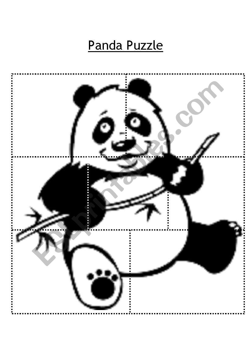 Panda puzzle worksheet