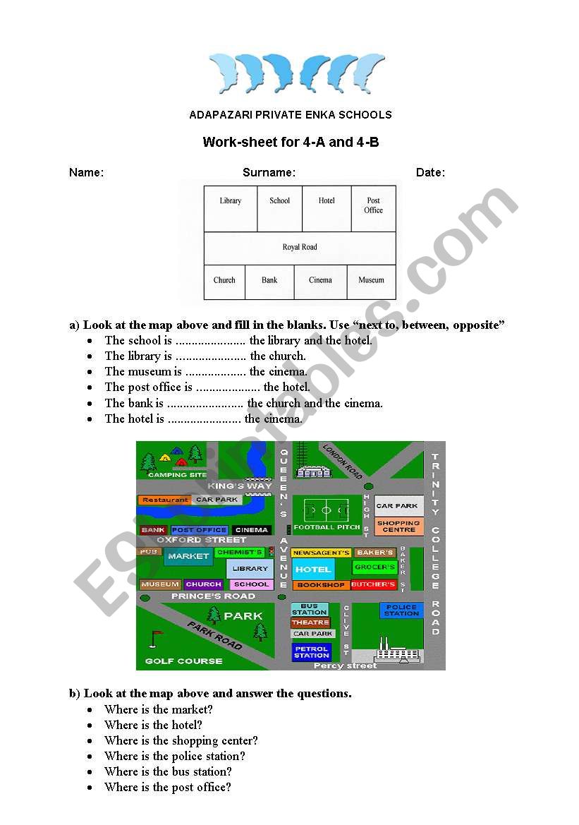 directions worksheet