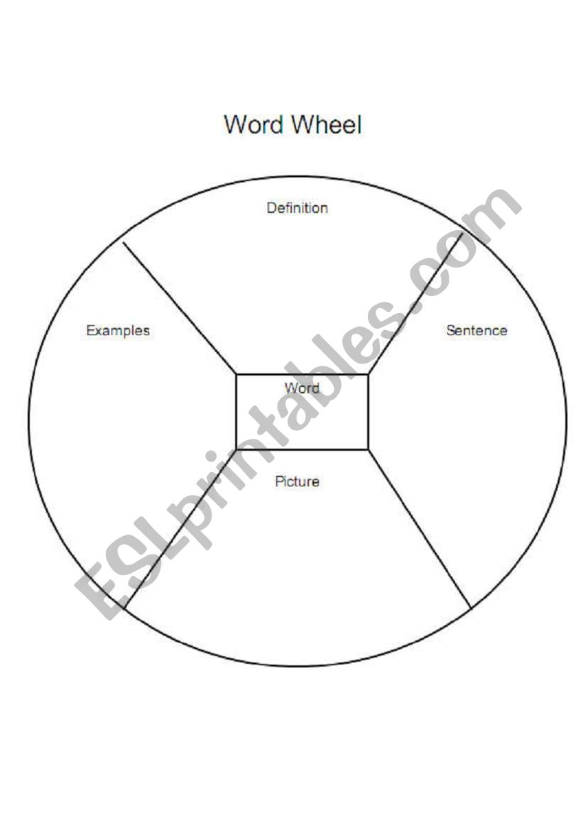 WORD WHEEL (Graphic Organizer)