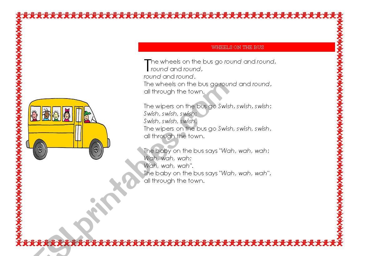 Wheels on the bus worksheet