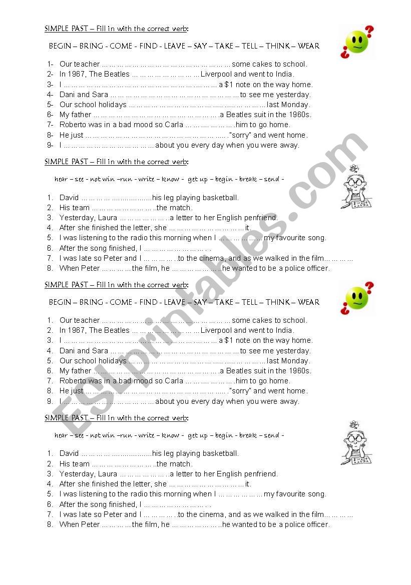 Simple Past worksheet