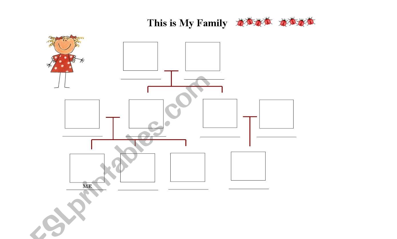 2nd Part. Family Tree to complete the PORTFOLIO 2 pages, girl and boy