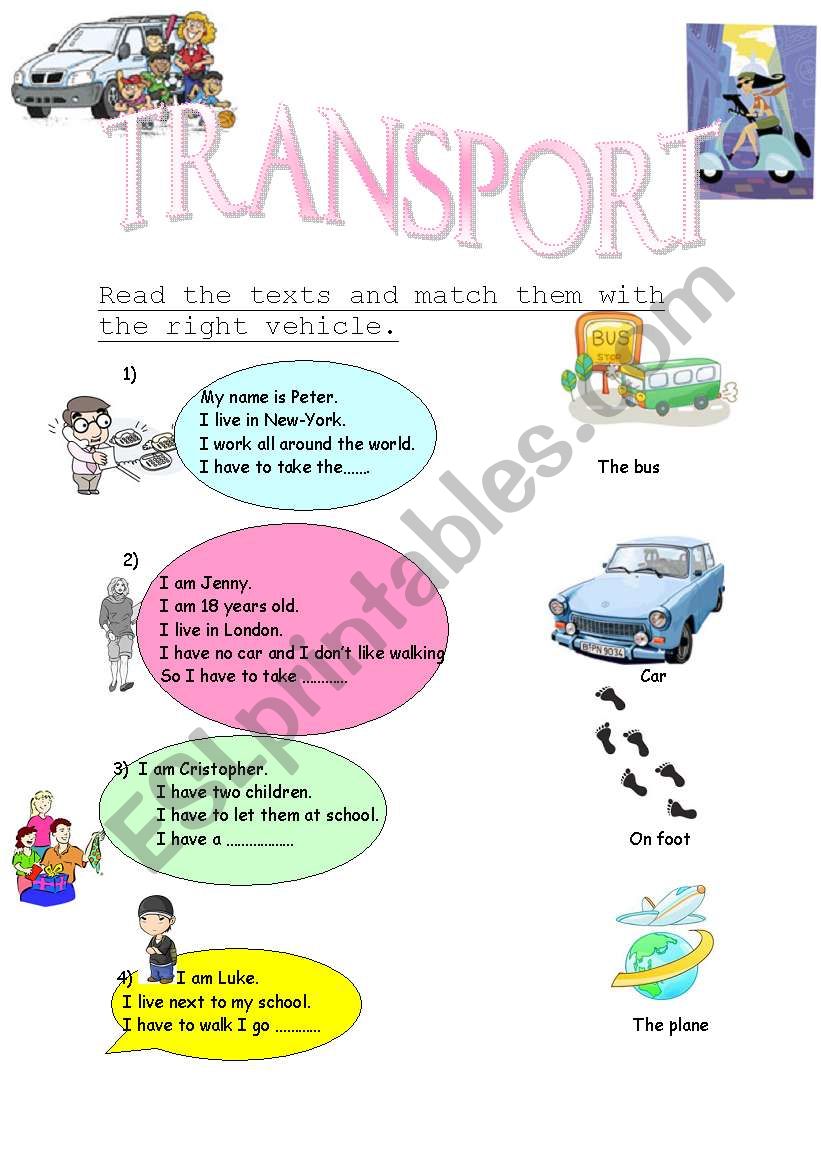 Transport worksheet