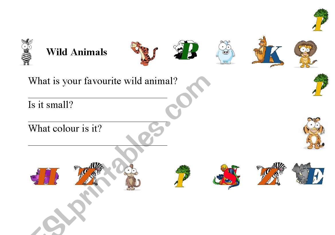 6 th PART OF THE ss Porfolio  WILD ANIMALS