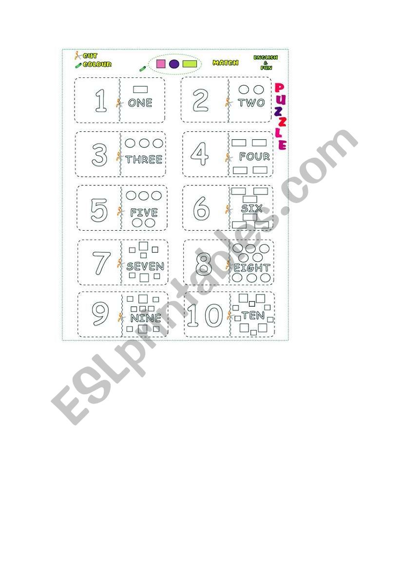 NUMBERS worksheet