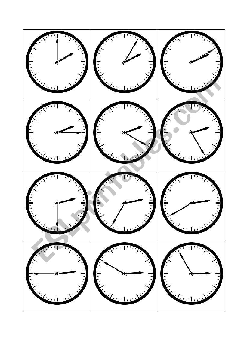 Telling the time - 2 oÂ´clock worksheet