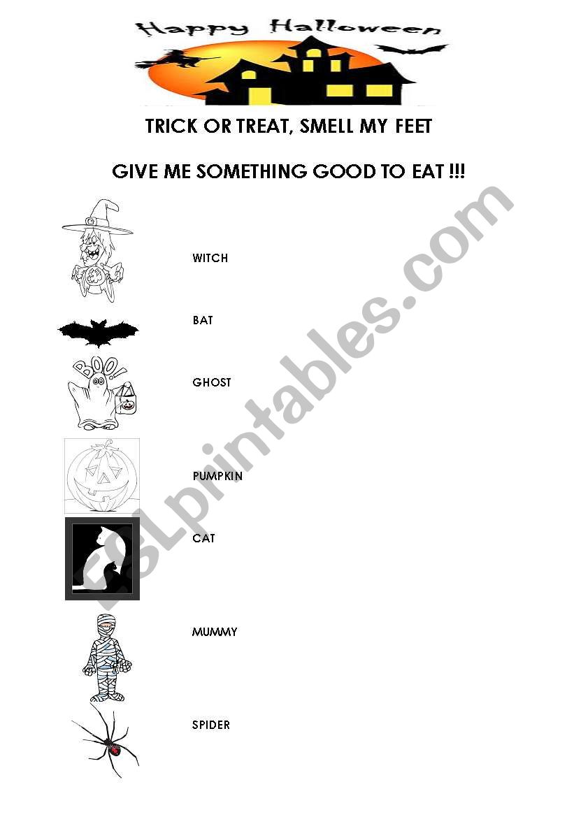 HAPPY HALLOWEEN worksheet