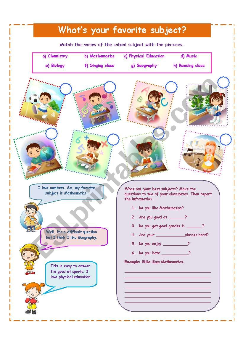 SCHOOL SUBJECTS! PRESENT SIMPLE
