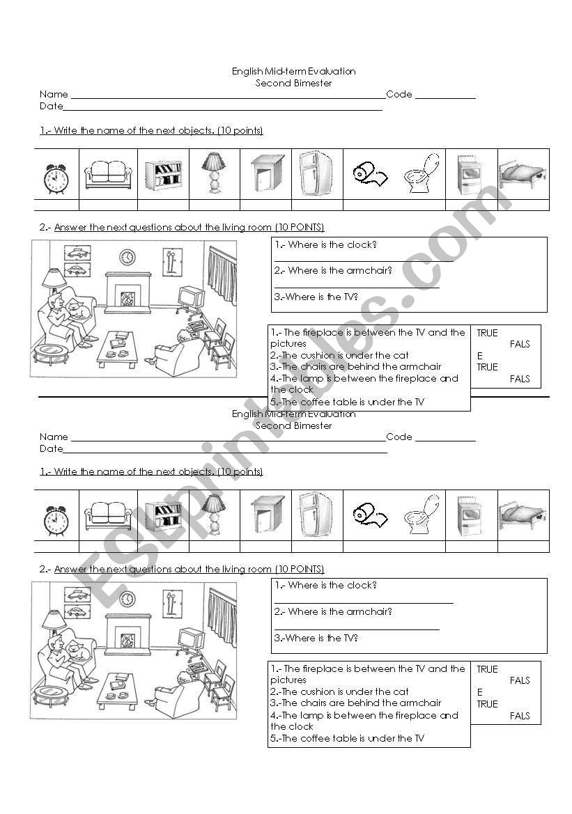 partial evaluation worksheet