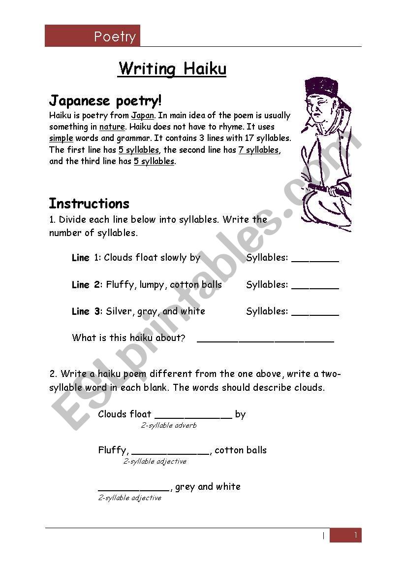 writing-a-haiku-poem-esl-worksheet-by-shlinder