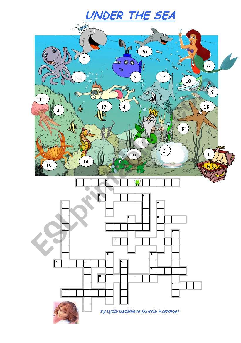 UNDER THE SEA worksheet