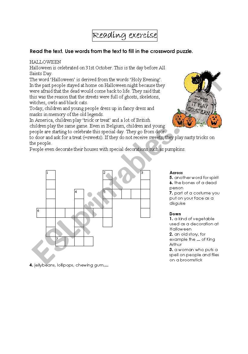 Halloween worksheet