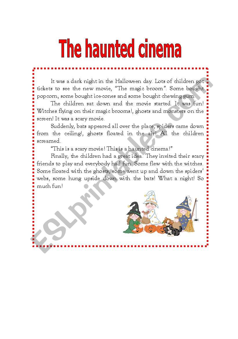 The Haunted Cinema worksheet