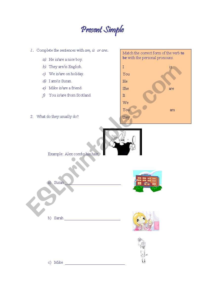 Present Simple worksheet