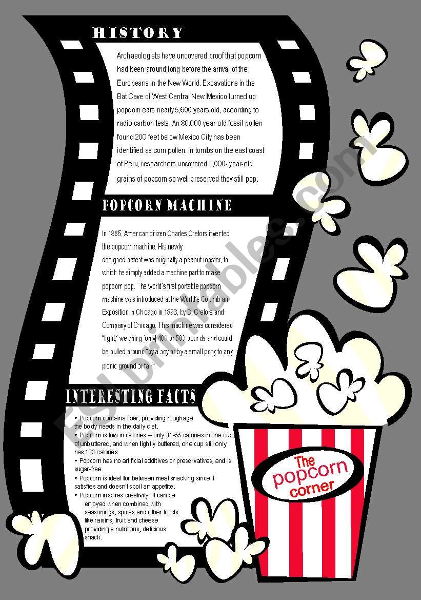 Popcorn  lesson  worksheet