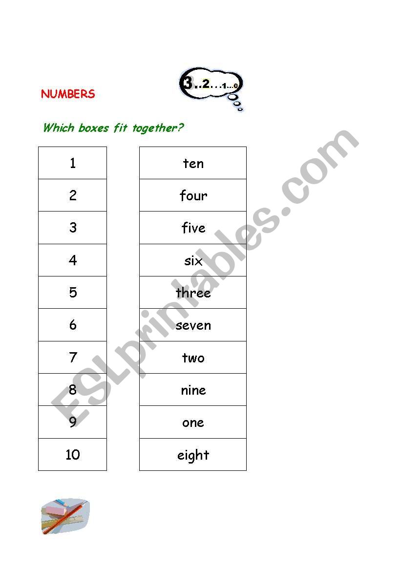 NUMBERS worksheet