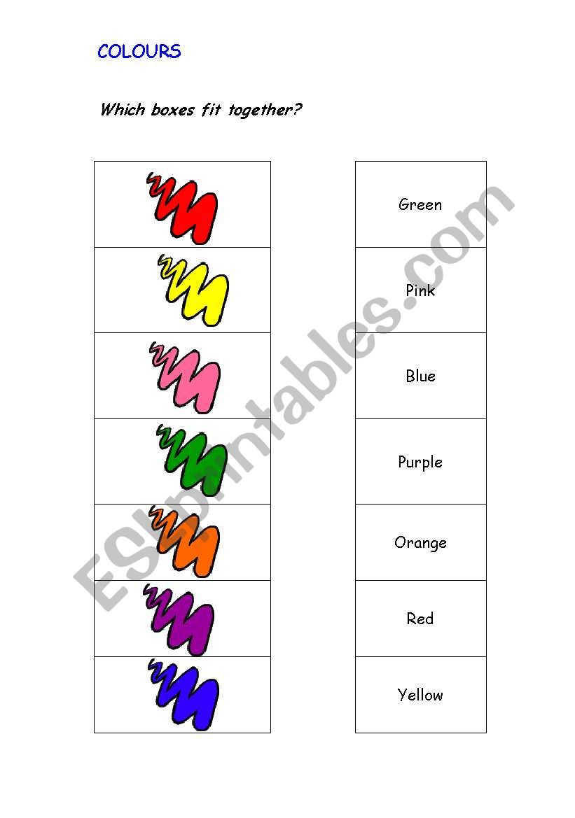 COLOURS worksheet