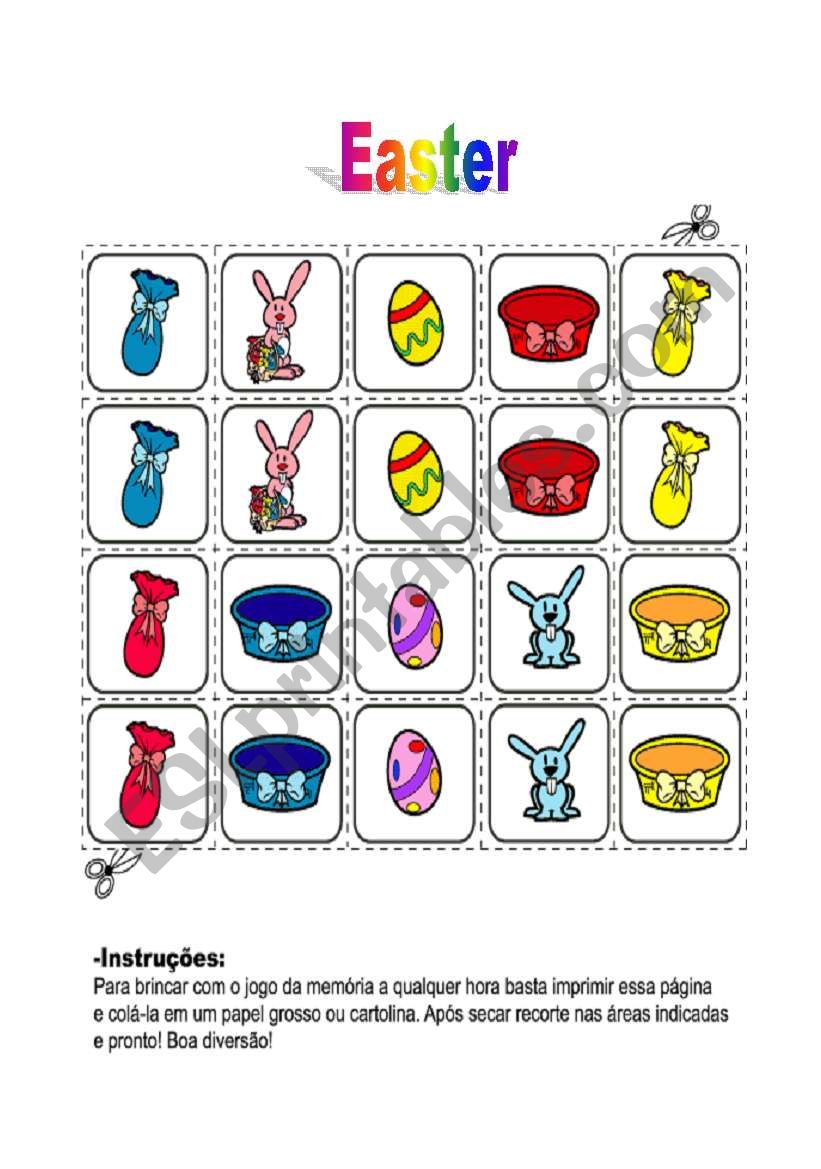 EASTER MEMORY GAME worksheet