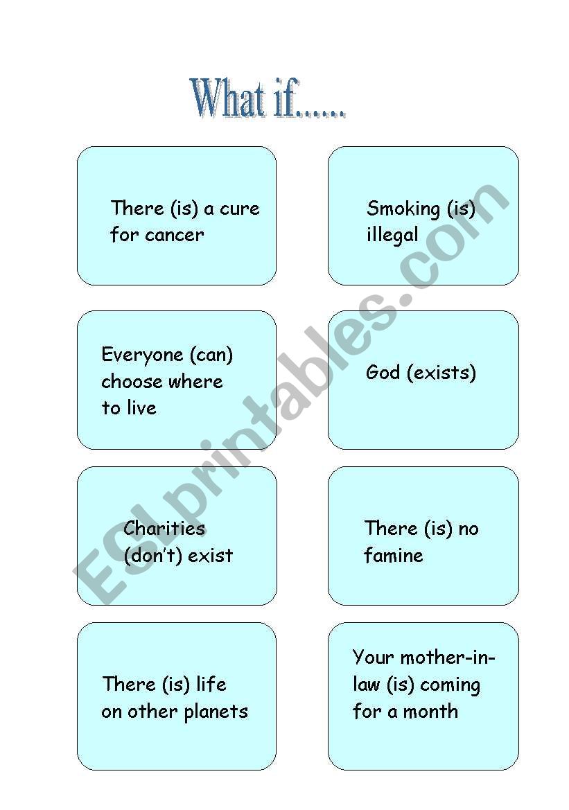 What if.... worksheet