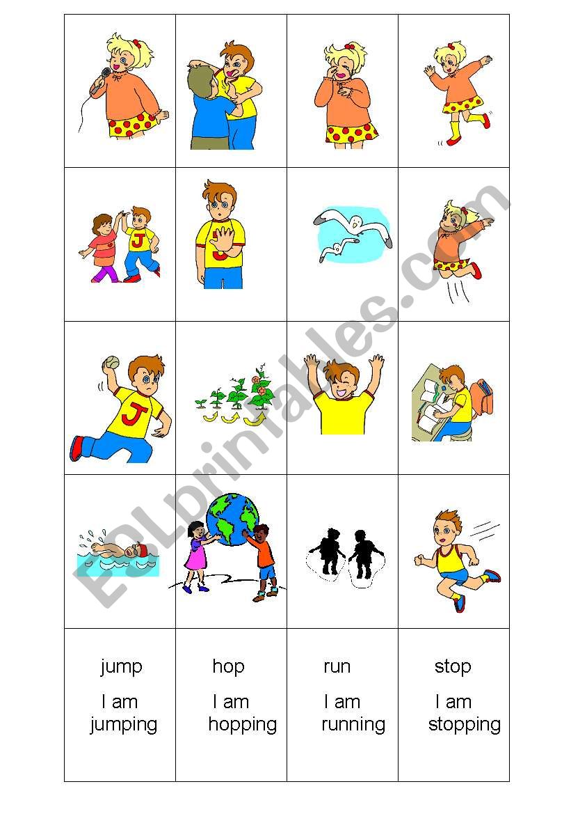 actÃ­on memory - ESL worksheet by smarti