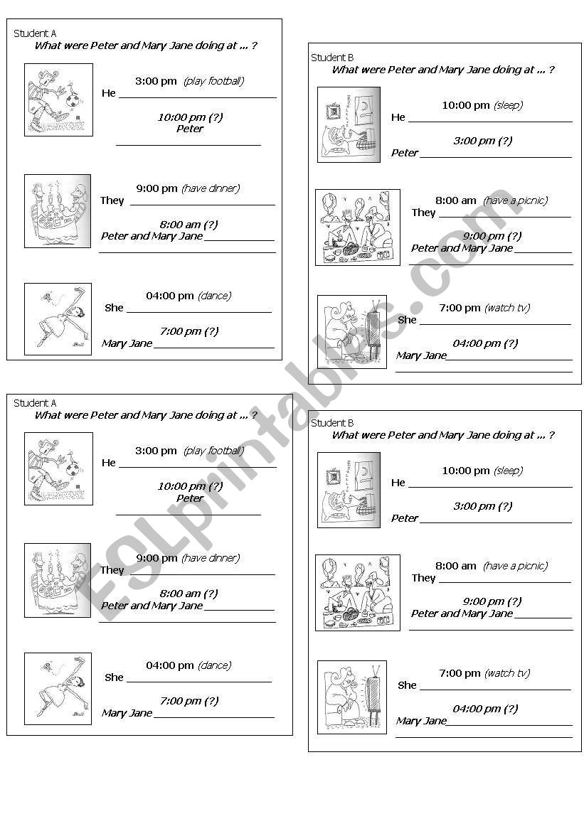 Past Continuous worksheet