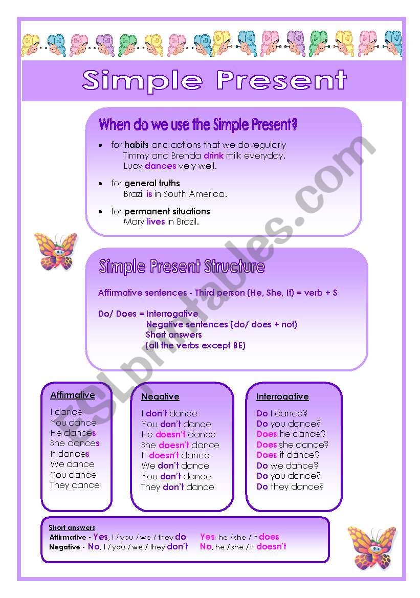 Simple Present worksheet