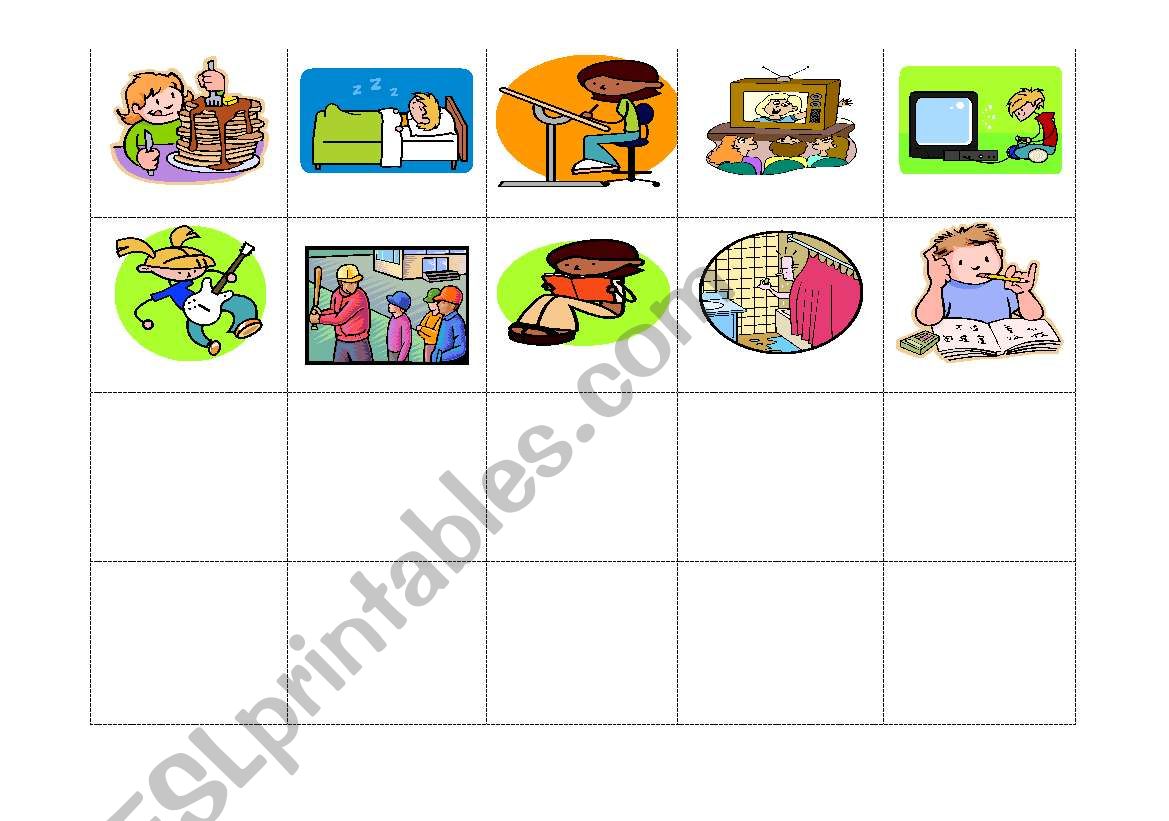 Images for action verbs worksheet