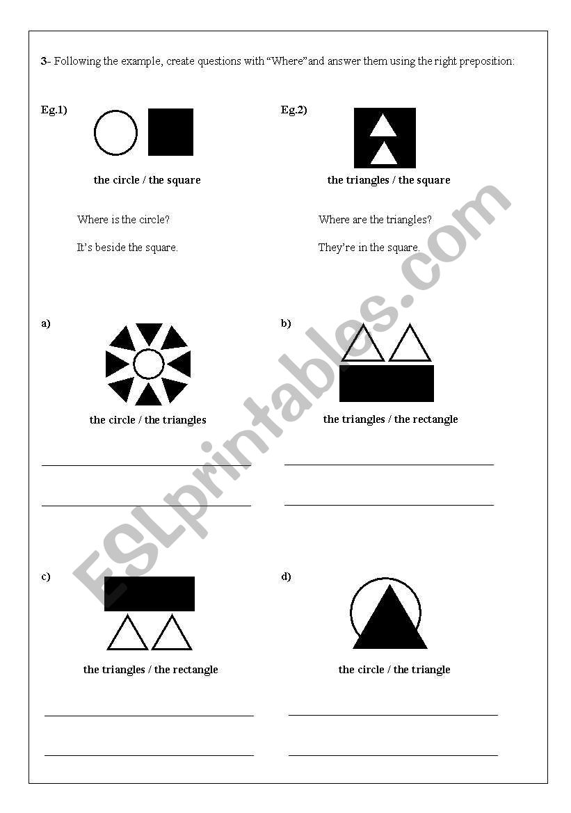 Prepositions of place 02 worksheet