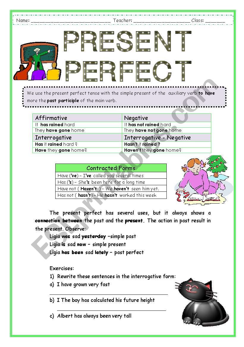 Present Perfect worksheet