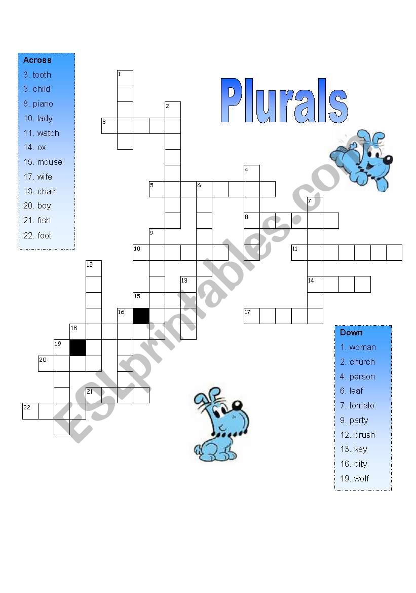 Plurals worksheet