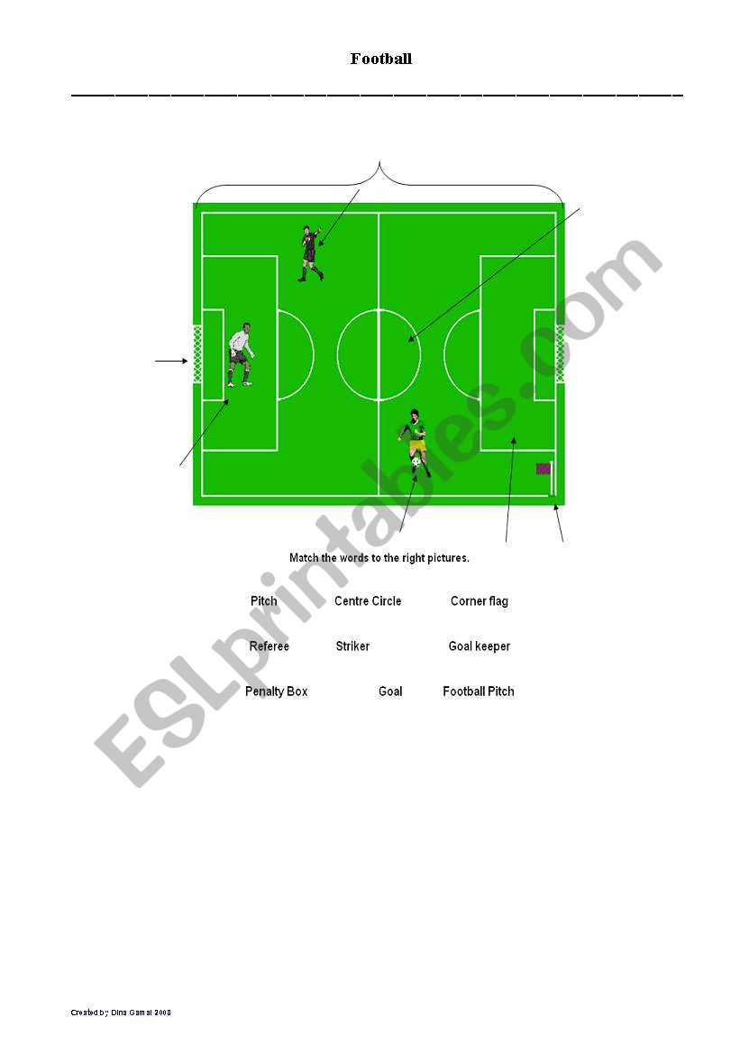 Football Pitch worksheet