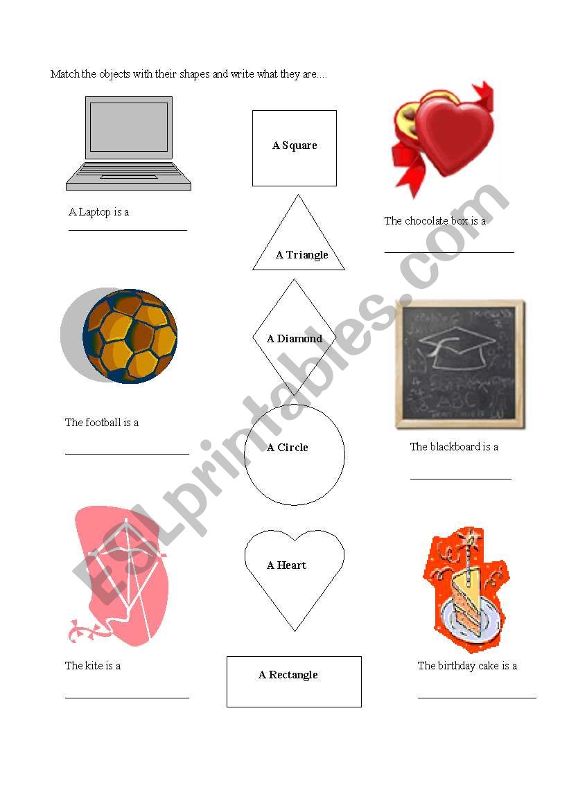 Shapes and Objects worksheet