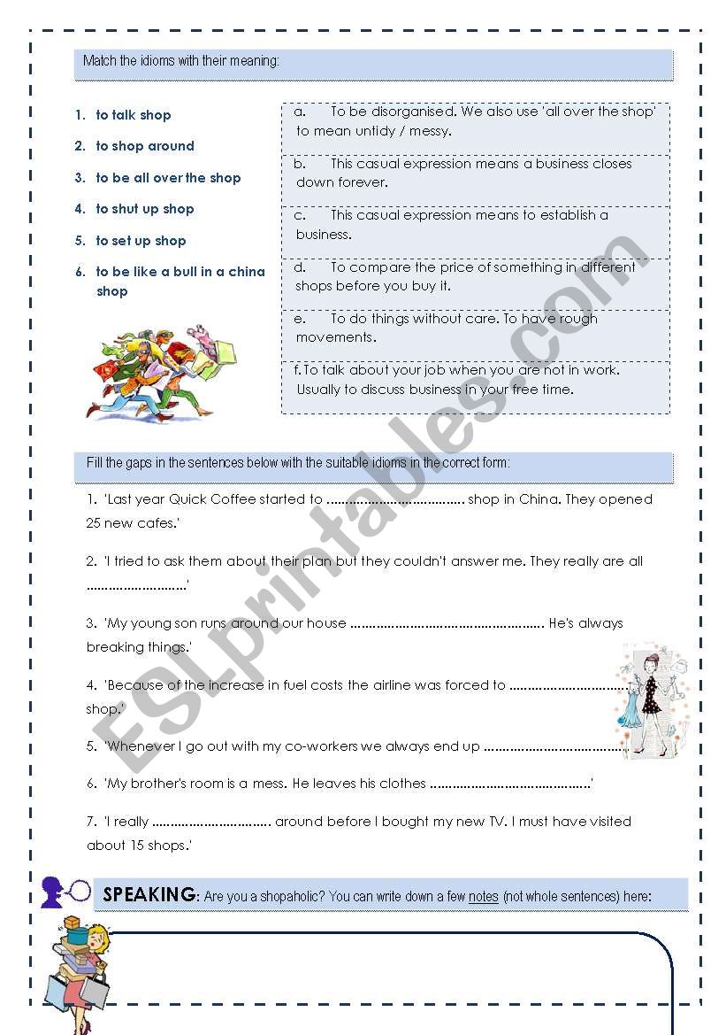 shopping 4 skill lesson 2/2 worksheet