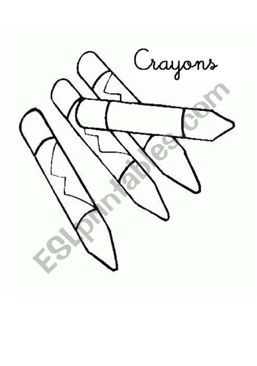 Crayons worksheet