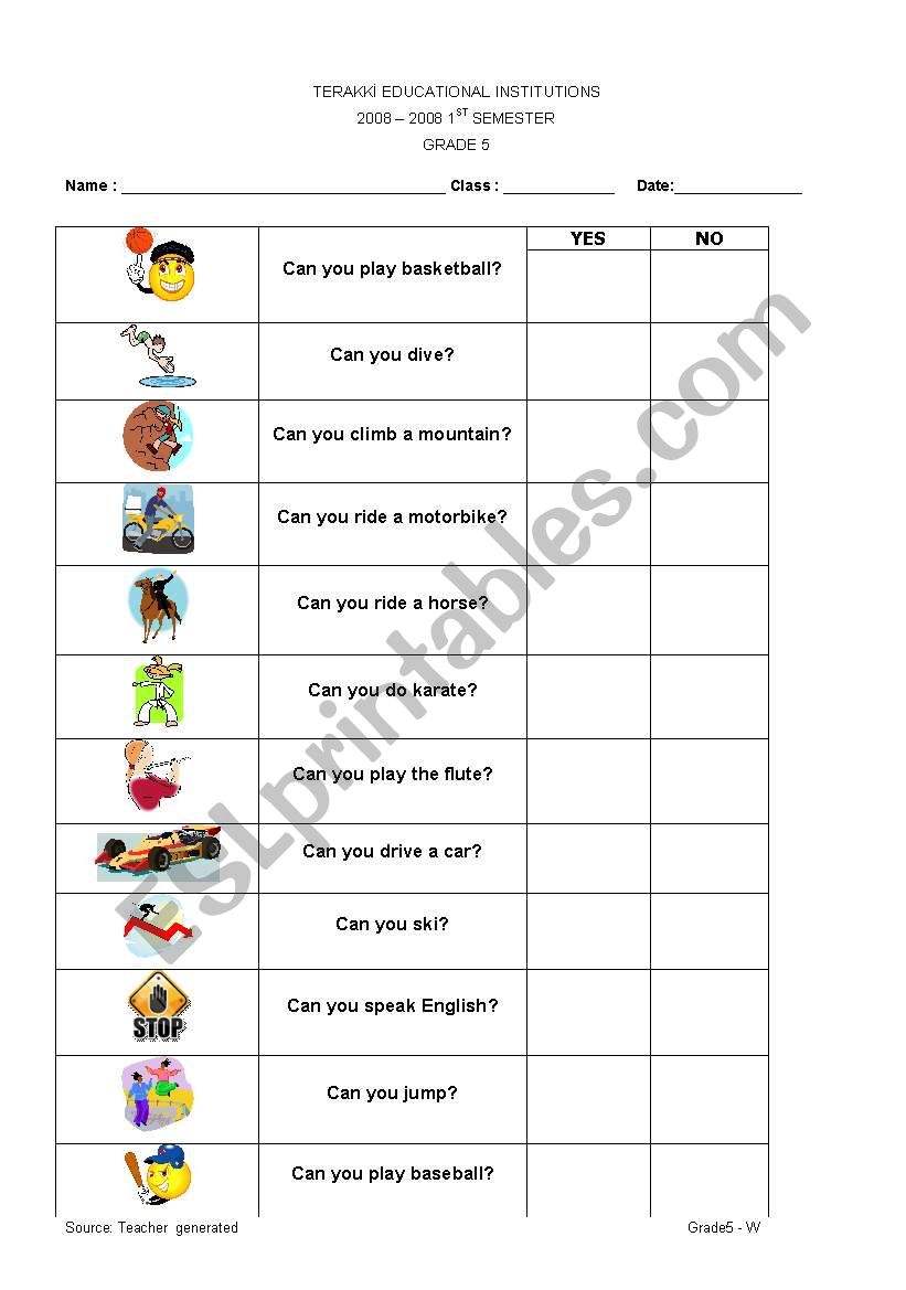 can - cant survey worksheet