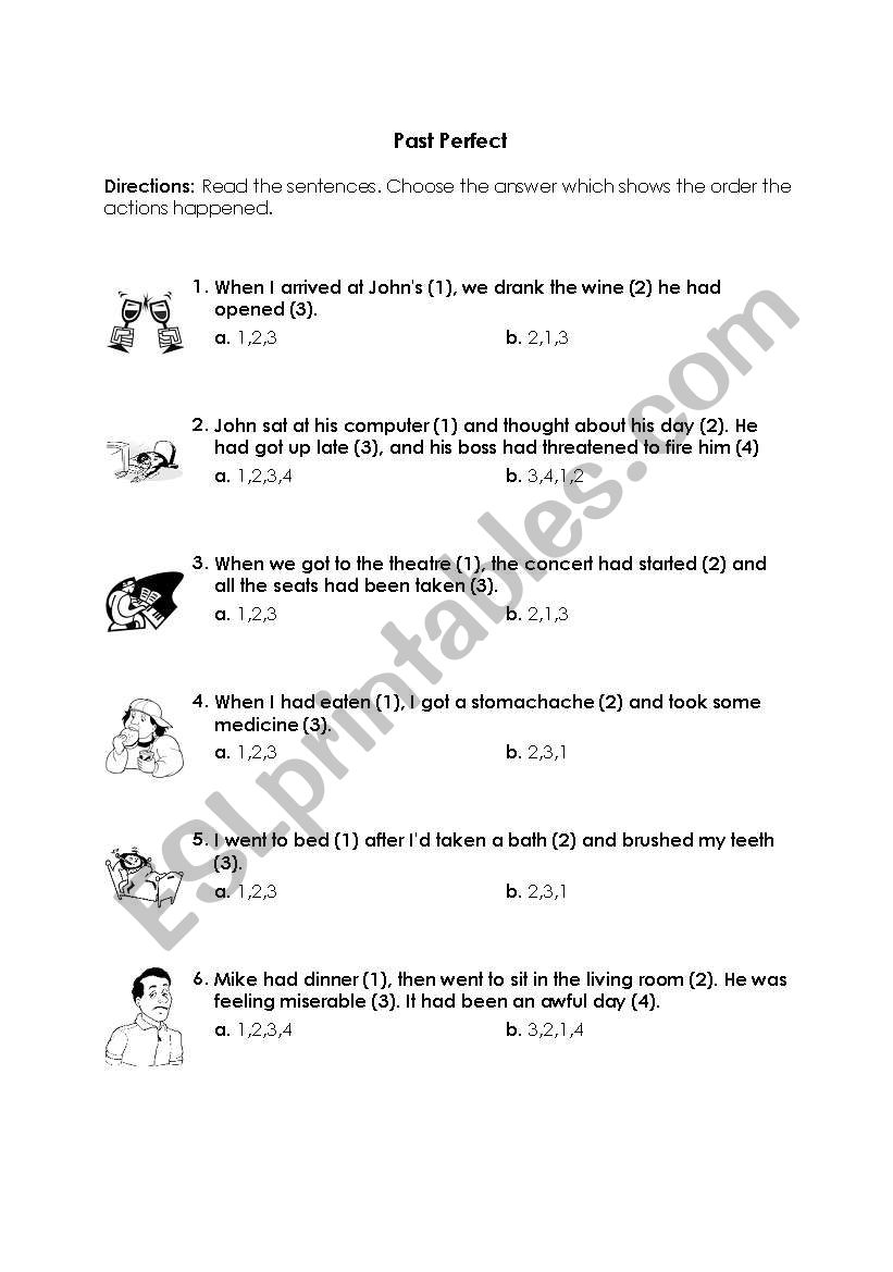 Past Perfect tense worksheet