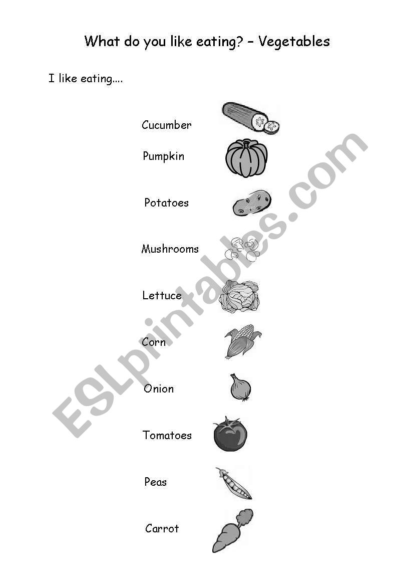 What do you like eating? worksheet