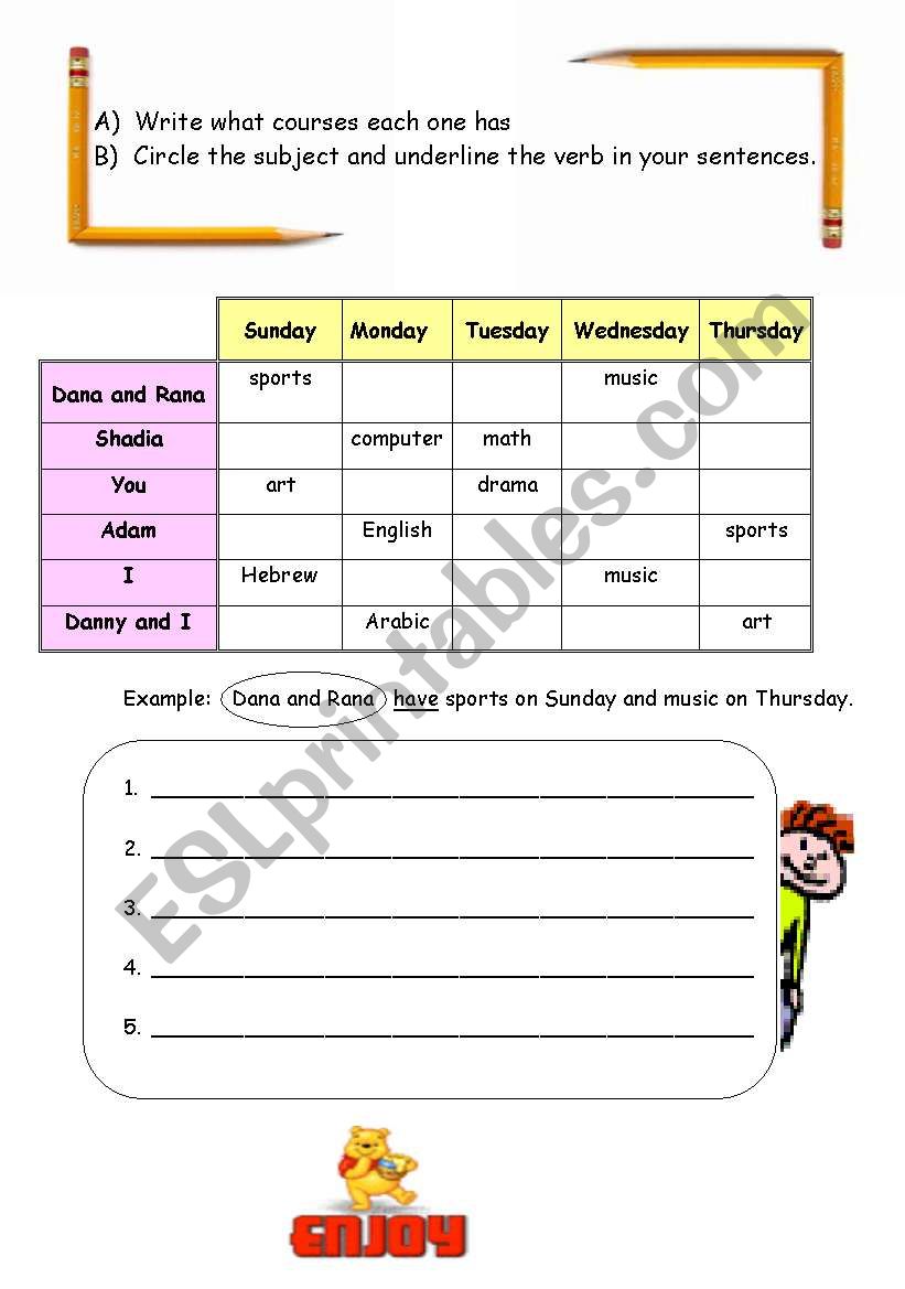 Have/Has worksheet