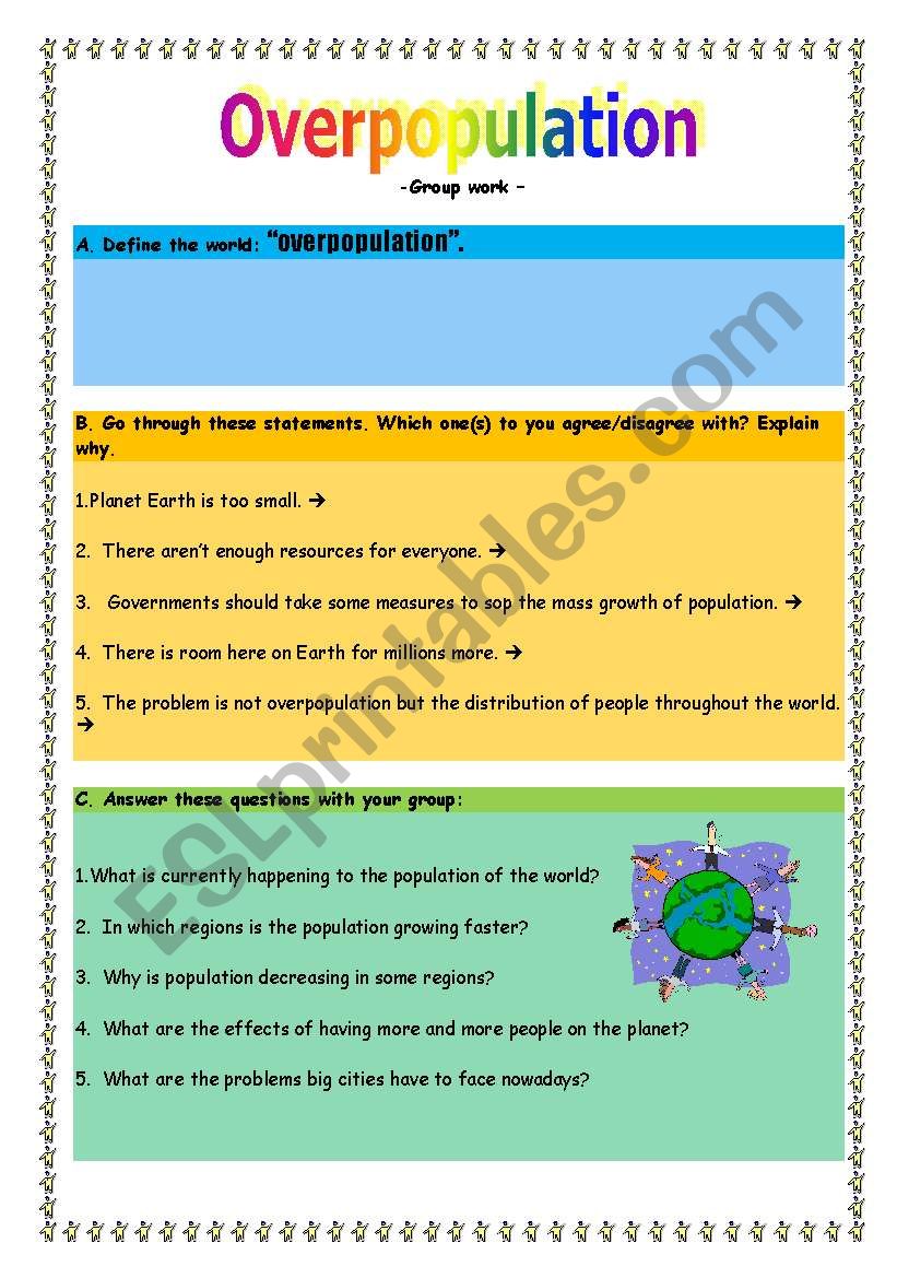 Overpopulation worksheet