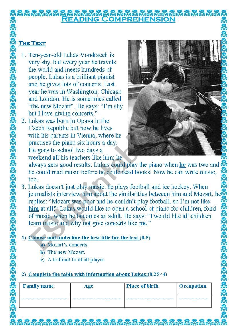 The new Mozart worksheet