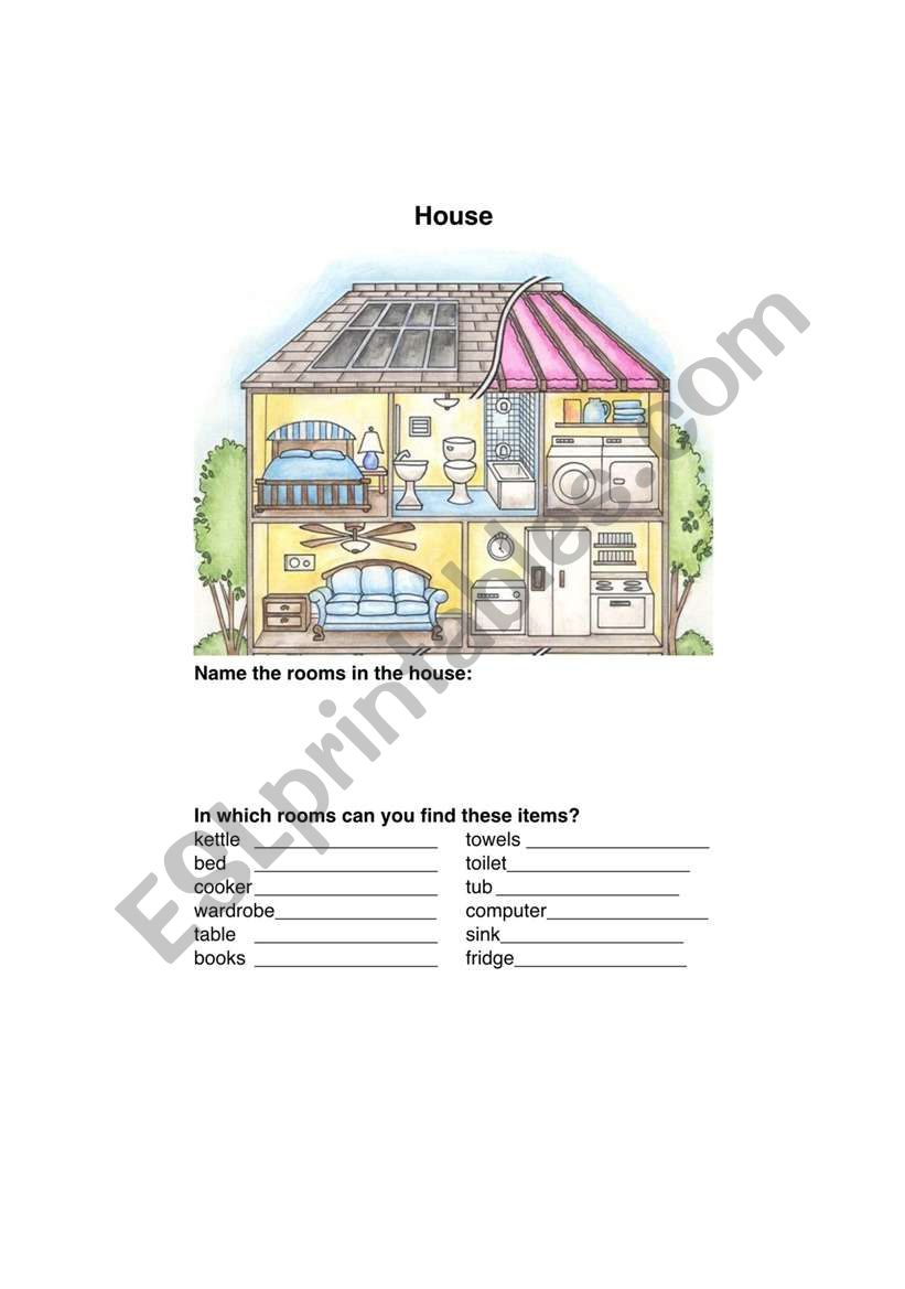 House worksheet worksheet