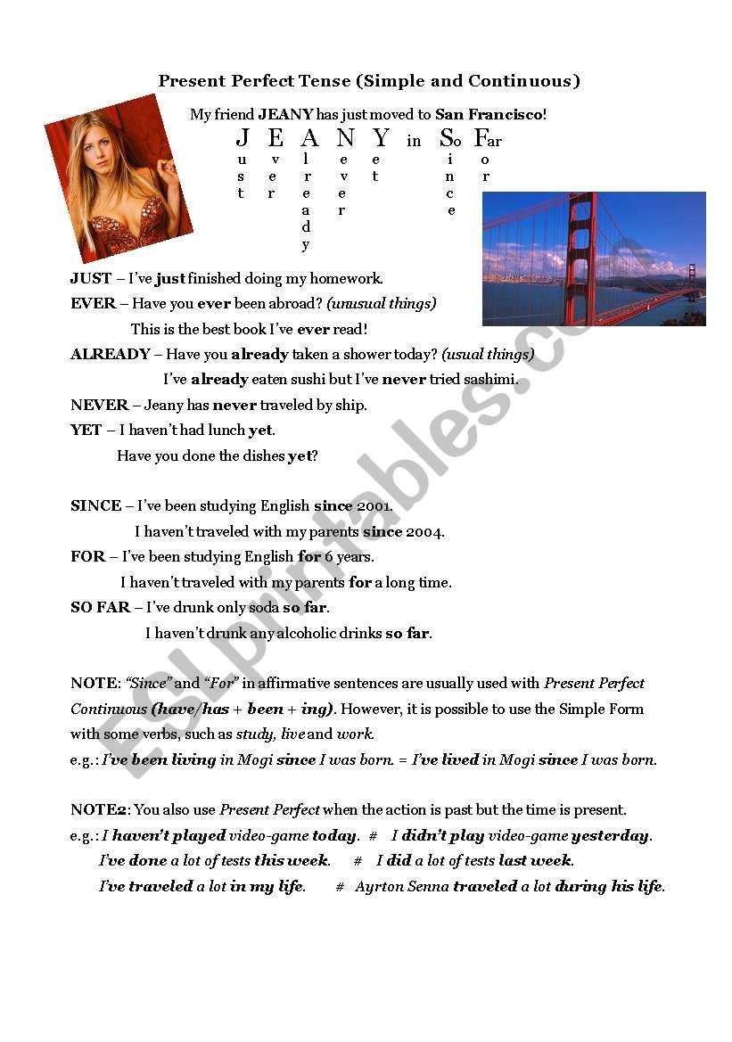 Present Perfect - Jeany in San Francisco