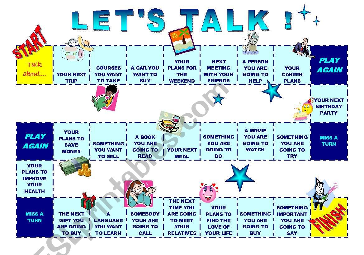 Lets talk - Board Game worksheet