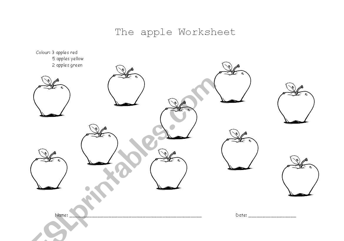 The apple worksheet worksheet
